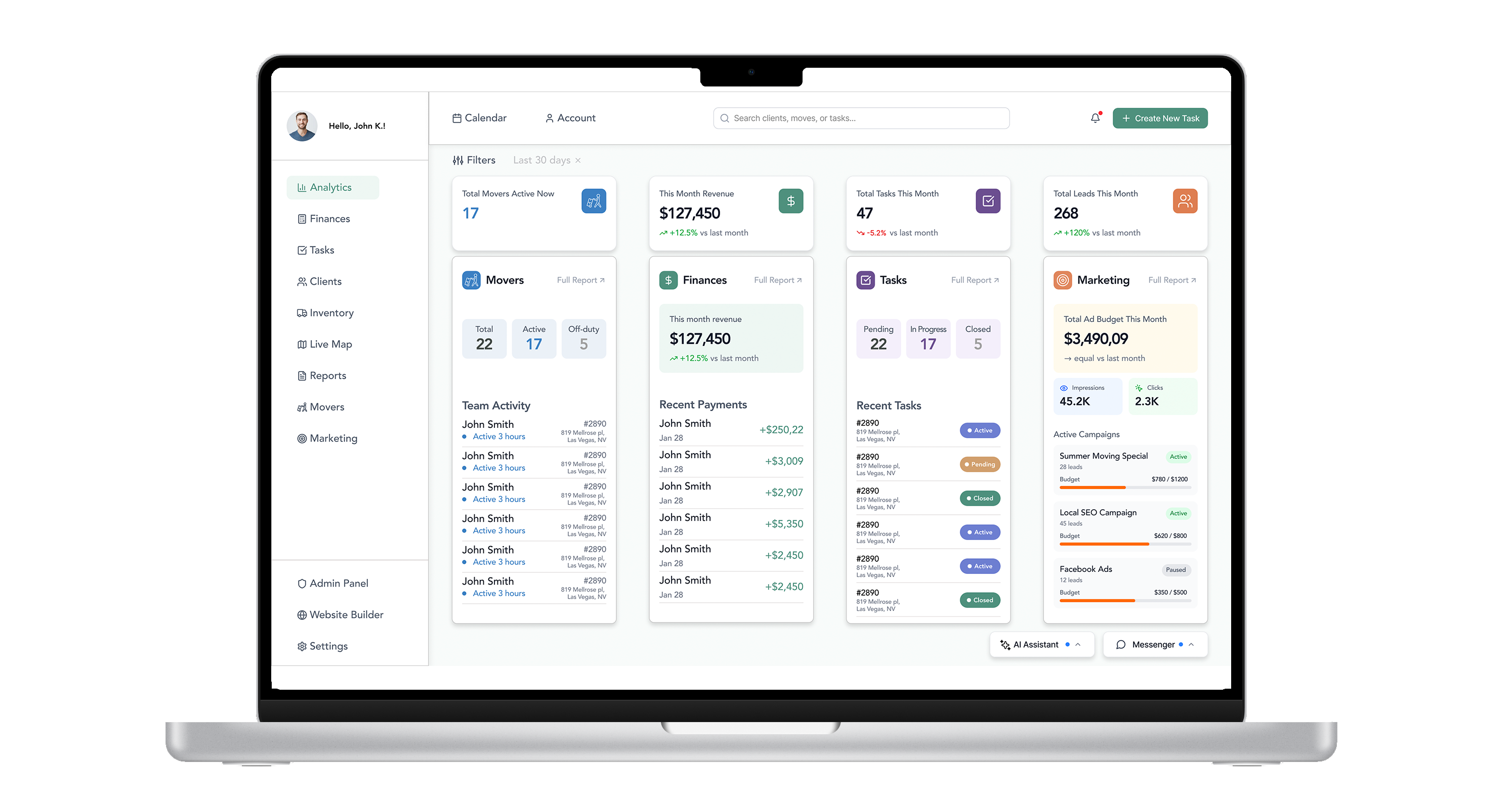 CRM System preview